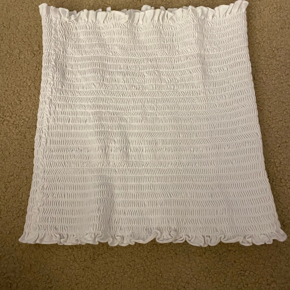 ribbed white tube top